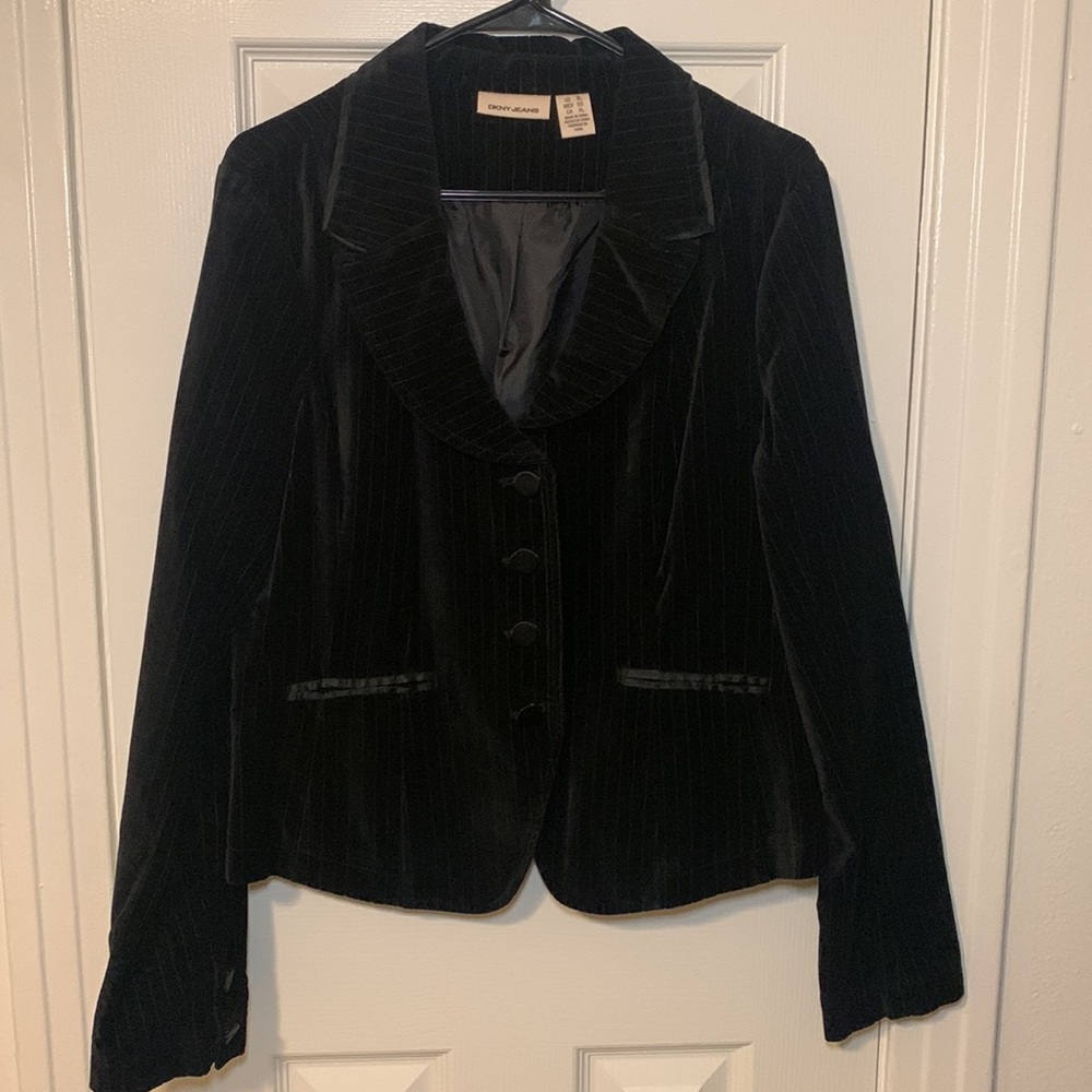 DKNY Black Velvet Blazer - NWOT